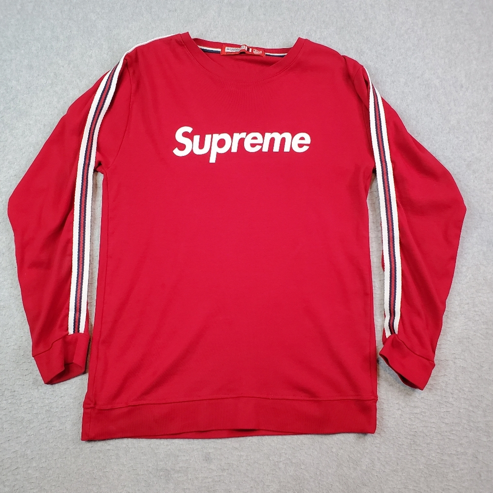 Supreme Sweatshirt Men's Small Red Lightweight Center Logo